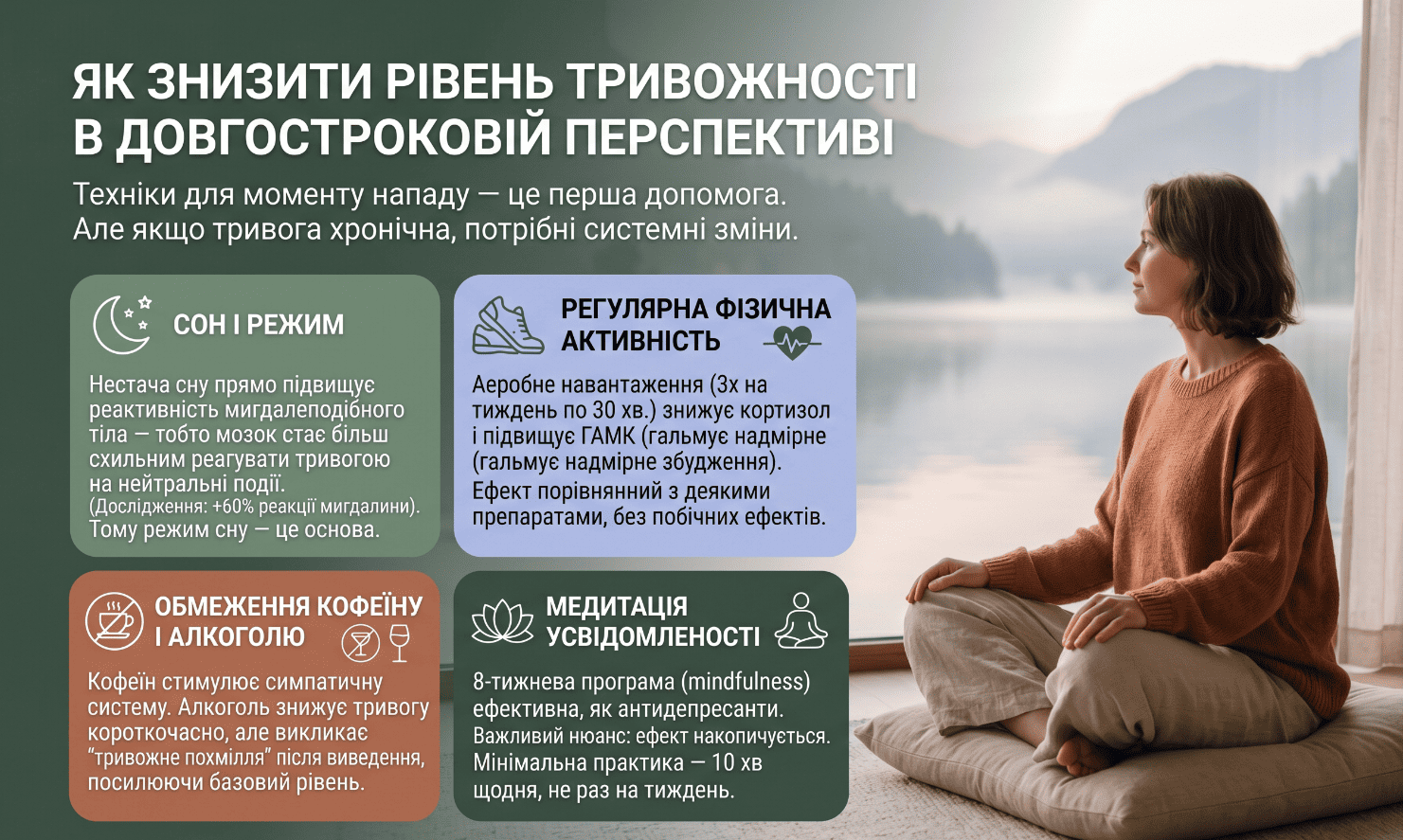 як знизити рівень тривожності