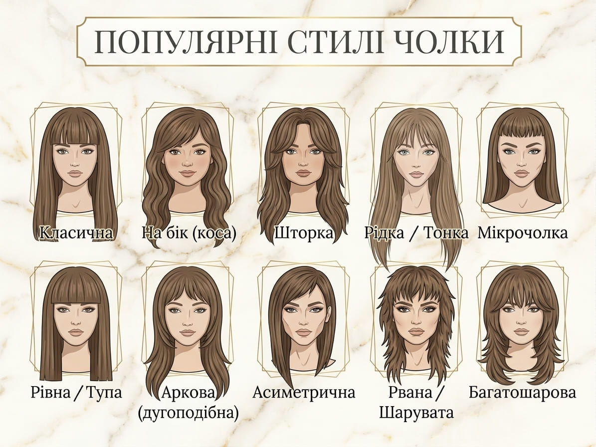 які бувають чолки