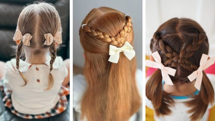 Зачіска для дівчинки з косичками